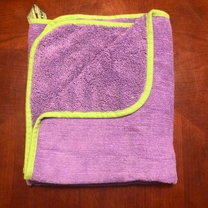 Norwex EUC kids plush bath towel purple green